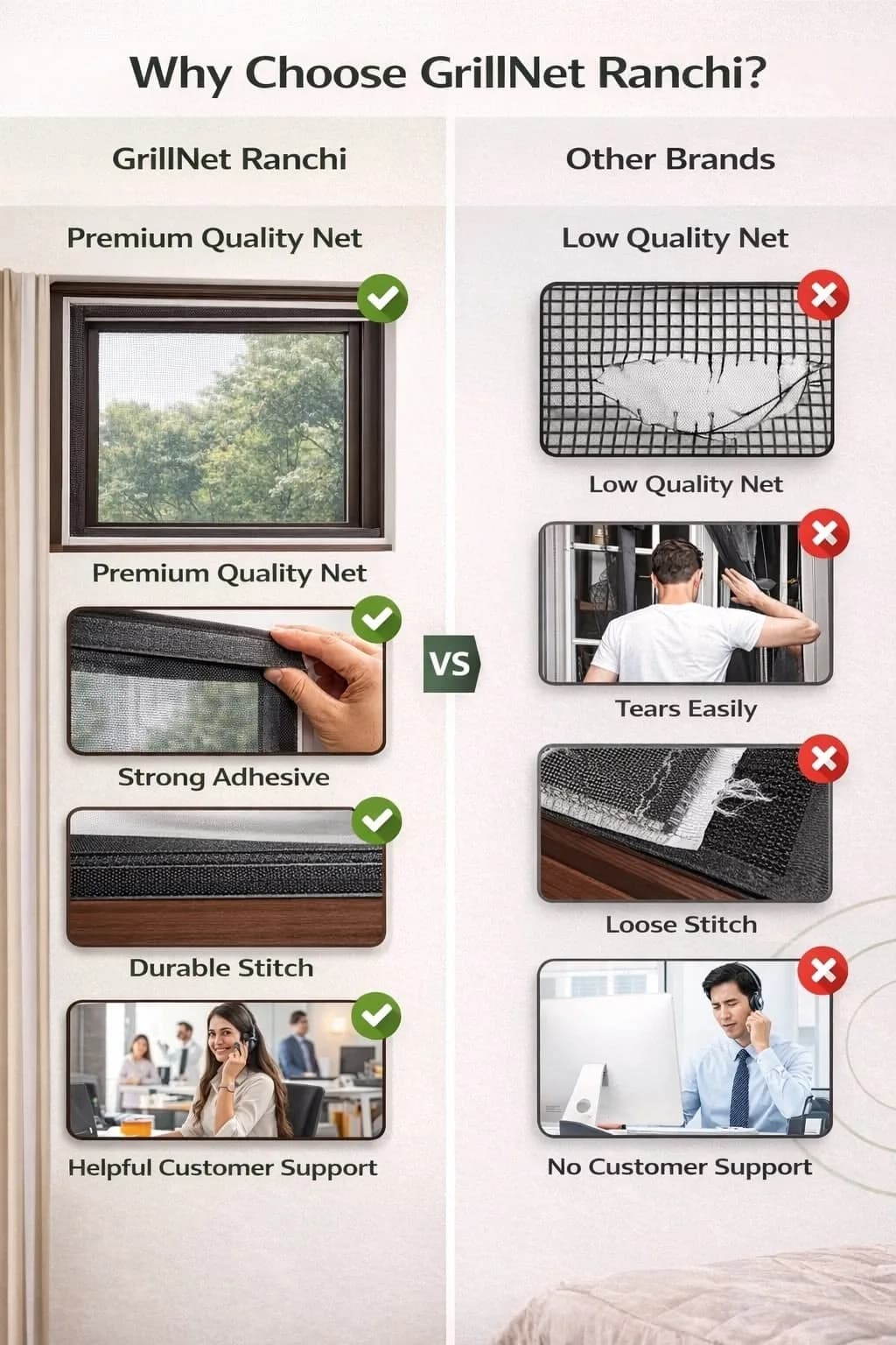 velcro net installation comparison